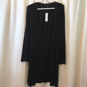 NWT ! White House Black Market. Cuff Detail Midi Coverup. Color: Black.Size: XS.